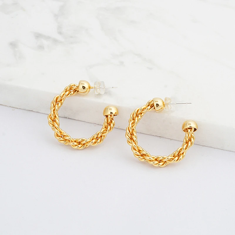 Metal Linen Flower Color C- Shaped Ear Stud Earrings Female Non-Mainstream Design Normcore Style Simple Earrings
Metal Linen Flower Color C- Shaped Ear Stud Earrings Female Non-Mainstream Design Normcore Style Simple Earrings