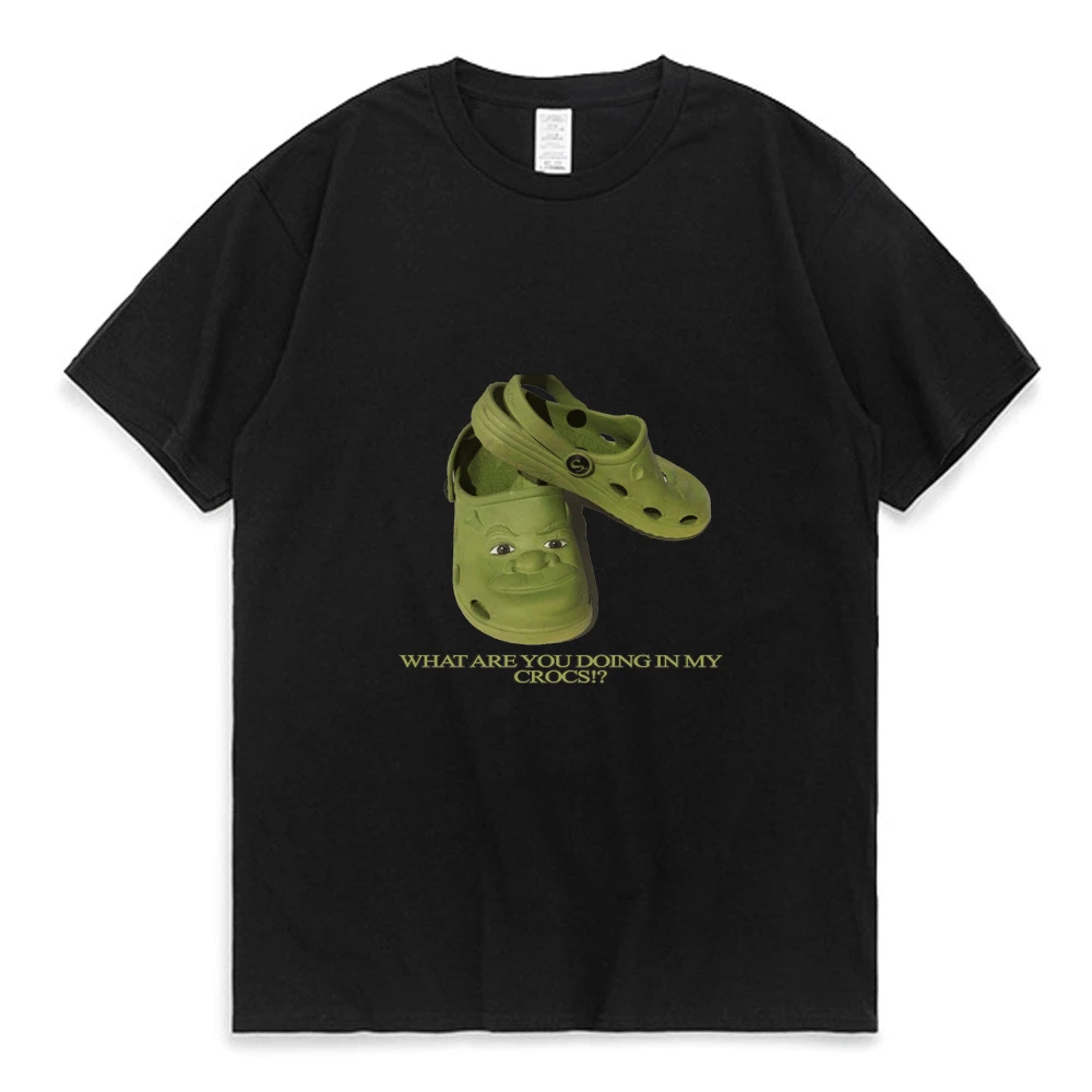 What Are You Doing In My Shrek Crocs T Shirt Men Women Summer Fun Pattern Printing Short Sleeve Tops College Pop T-shirt Man New
What Are You Doing In My Shrek Crocs T Shirt Men Women Summer Fun Pattern Printing Short Sleeve Tops College Pop T-shirt Man New