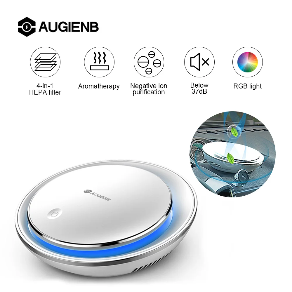 AUGIENB Anion Air Purifier Fresh Air Anion Car Air Purifier HEPA Filter Air Cleaner for Car Home Office Aromatherapy RGB Lights
AUGIENB Anion Air Purifier Fresh Air Anion Car Air Purifier HEPA Filter Air Cleaner for Car Home Office Aromatherapy RGB Lights