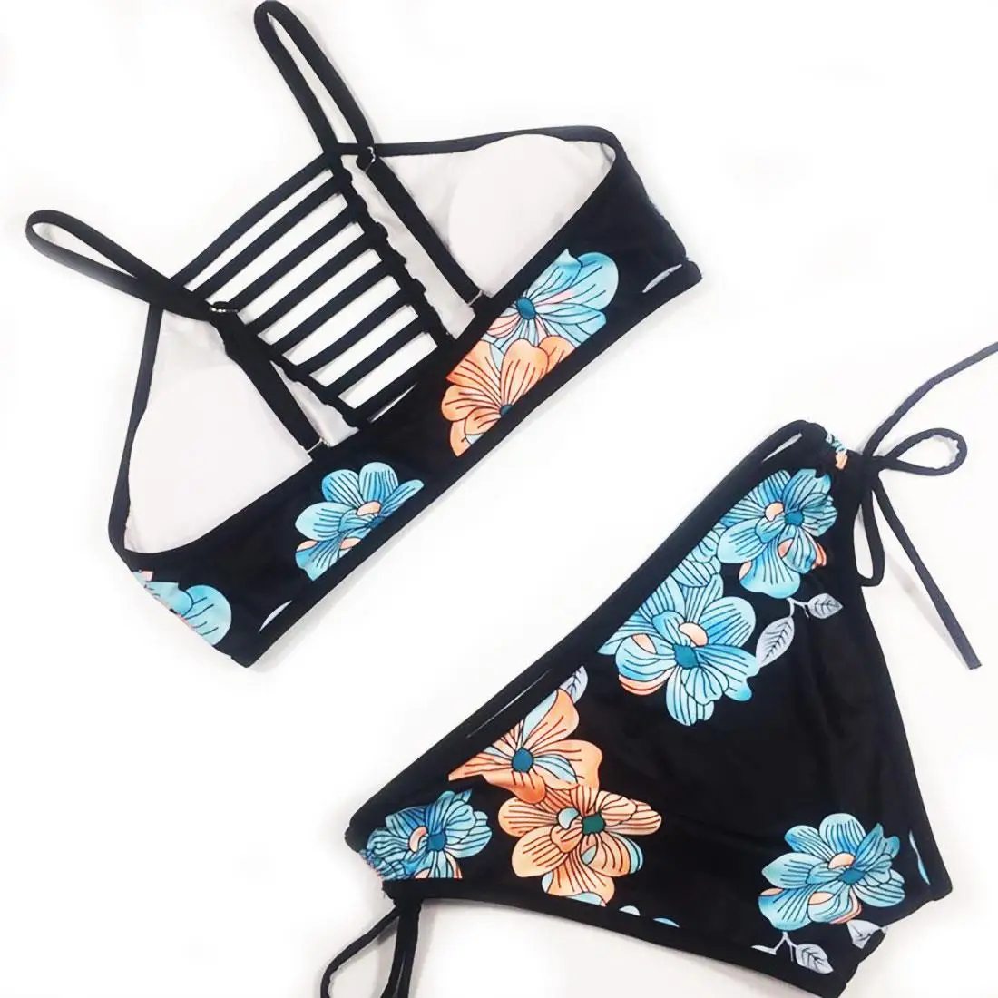 Women's New Fashion Swimwear Swimming Floral Printed Stripe Bikini Swimsuit Simple Girl's Swimsuit
Women's New Fashion Swimwear Swimming Floral Printed Stripe Bikini Swimsuit Simple Girl's Swimsuit