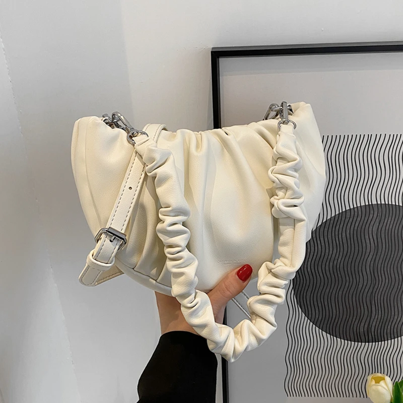 Burminsa Spring Half Moon Ruched Shoulder Bags For Women Brand Designer Baguette Saddle Chain Ladies Crossbody Bags Trends 2021
Burminsa Spring Half Moon Ruched Shoulder Bags For Women Brand Designer Baguette Saddle Chain Ladies Crossbody Bags Trends 2021