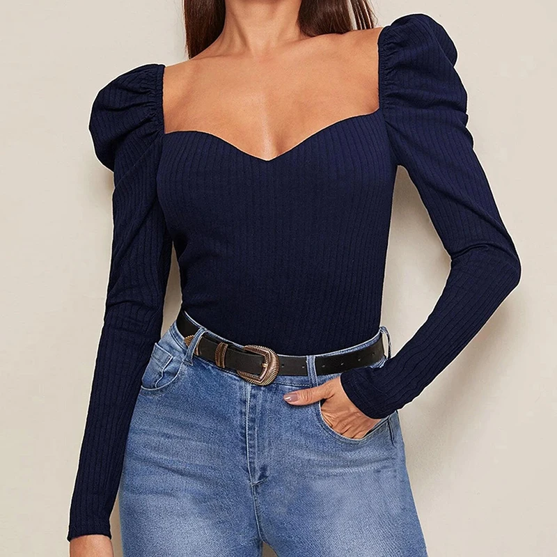 Autumn V Neck Sweater Women Winter Long Puff Sleeve Solid Color Slim Backless Office Ladies 2021 New Sweater Casual Female Tops
Autumn V Neck Sweater Women Winter Long Puff Sleeve Solid Color Slim Backless Office Ladies 2021 New Sweater Casual Female Tops