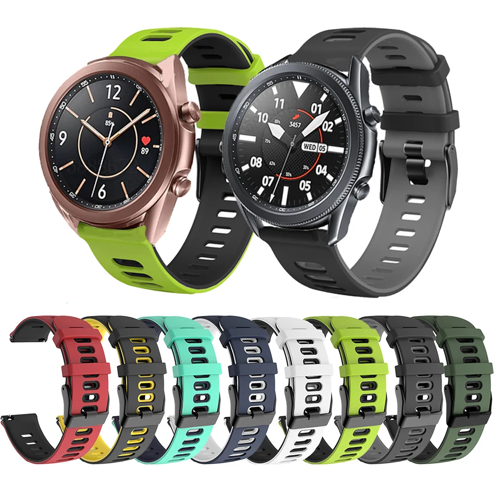 Силиконовые спортивные часы для Samsung Galaxy watch 3 41 мм умный ремешок часов браслет 20/22