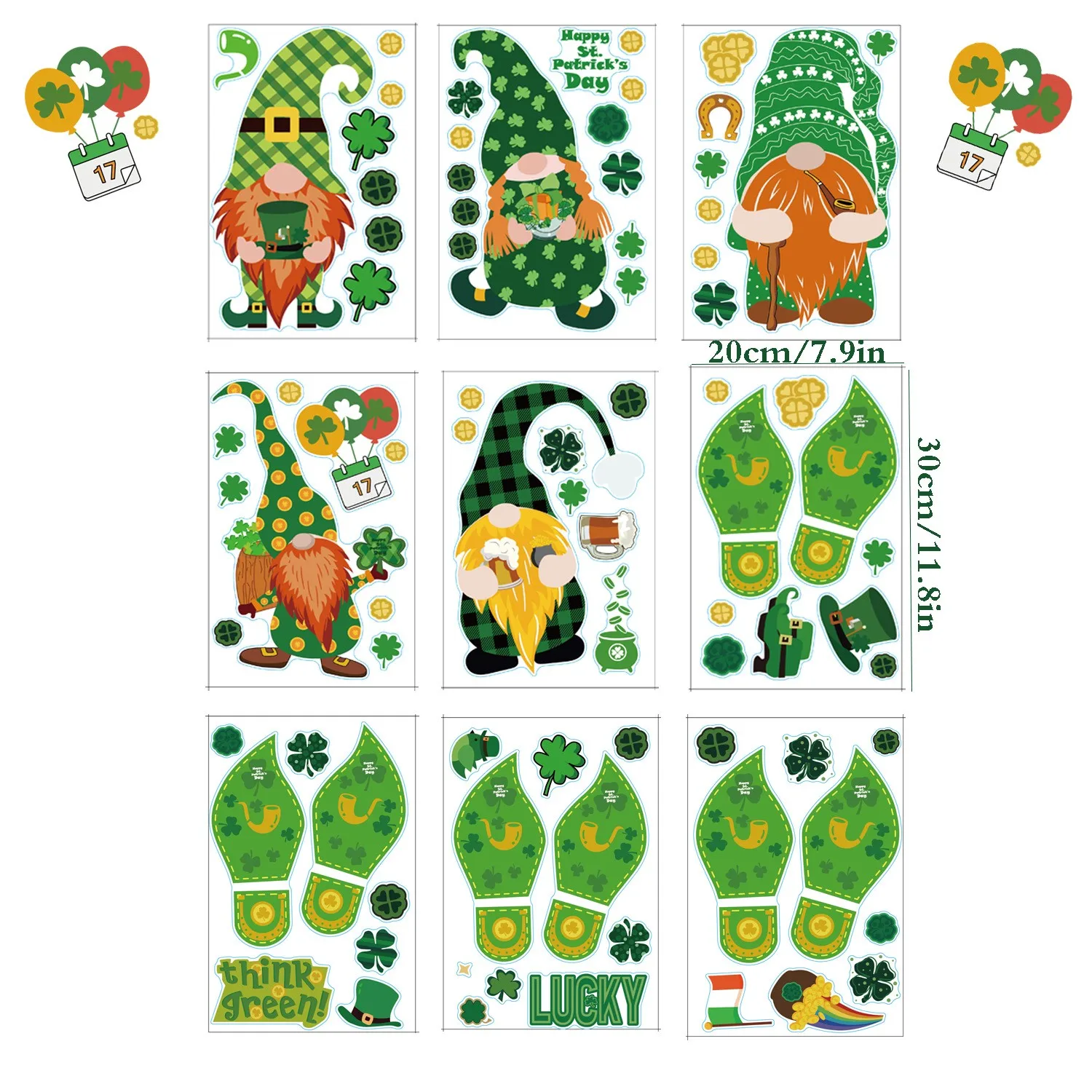 New 2021 stickers Set of St. Patrick's Day Window Stickers Irish Holiday Wall Stickers Decoration Nuevo estilo de etiqueta #655
New 2021 stickers Set of St. Patrick's Day Window Stickers Irish Holiday Wall Stickers Decoration Nuevo estilo de etiqueta #655