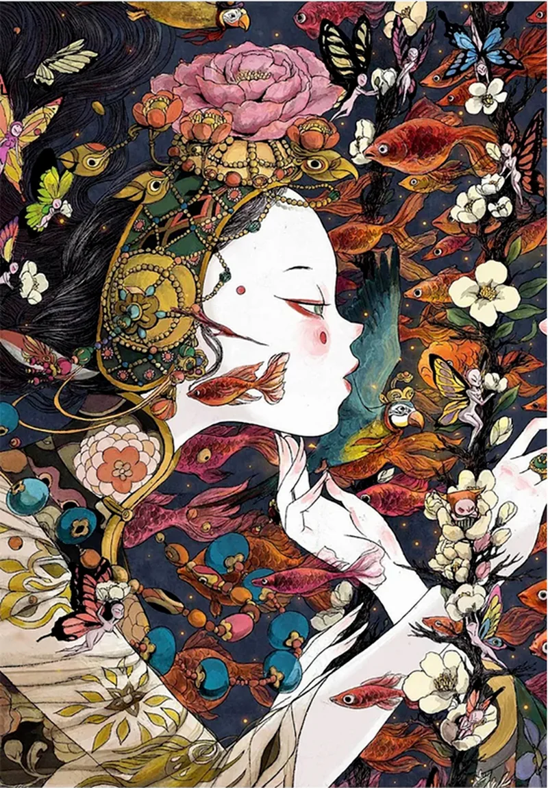 5D Poured Glue Diamond Painting Kits Scalloped Edge Japanese Cartoon Girl Full Round Drill Mosaic Home Decoration Embroidery Art
5D Poured Glue Diamond Painting Kits Scalloped Edge Japanese Cartoon Girl Full Round Drill Mosaic Home Decoration Embroidery Art
