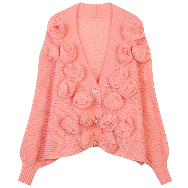 2021 Autumn Winter Floral Appliques Thick Women Cardigan V neck Loose Knitted OUtfit Jacket Coat Female Jumper knitwear
2021 Autumn Winter Floral Appliques Thick Women Cardigan V neck Loose Knitted OUtfit Jacket Coat Female Jumper knitwear