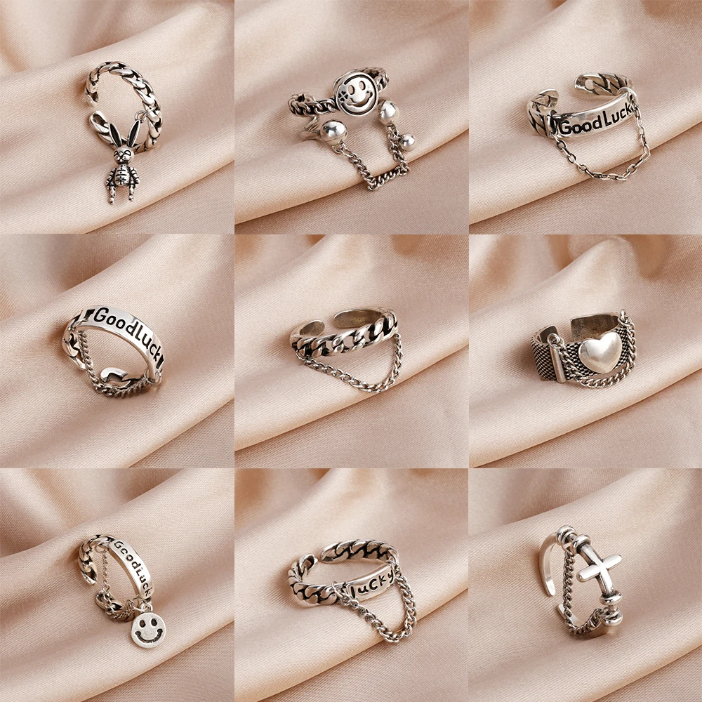 Trendy Rings for Men and Women Smiley Metal Ring Wholesale Punk Trend Jewelry Adjustable
Trendy Rings for Men and Women Smiley Metal Ring Wholesale Punk Trend Jewelry Adjustable