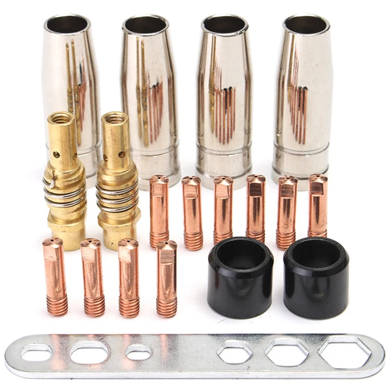 19Pcs Welding Torch Nozzle Part Kit Conical Nozzle Sleeve Rod Tool Set for Binzel 15Ak Welder Accessories
19Pcs Welding Torch Nozzle Part Kit Conical Nozzle Sleeve Rod Tool Set for Binzel 15Ak Welder Accessories