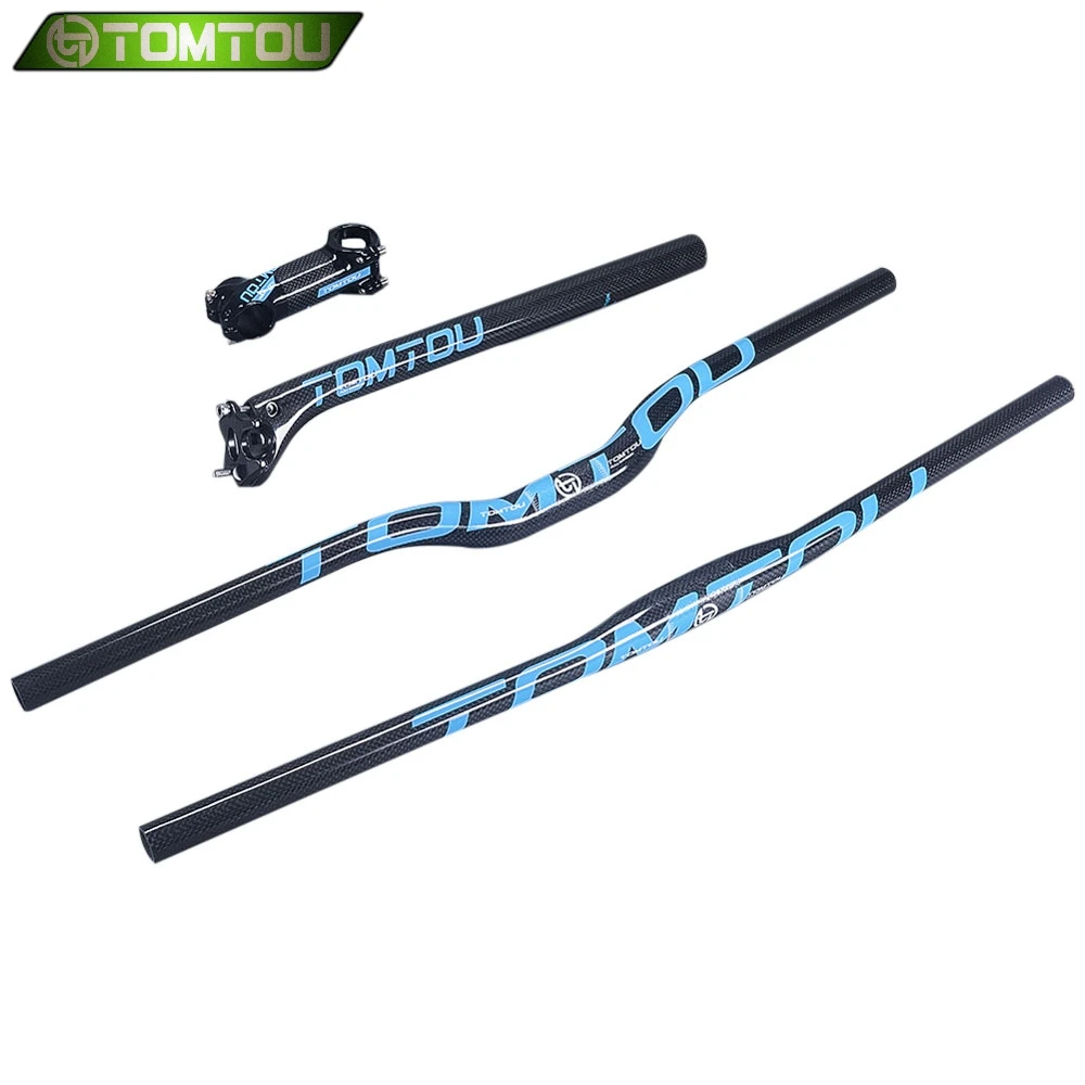 TOMTOU Blue Glossy 3K Carbon Fiber Handlebars Sets Bicycle Steering Wheel MTB Bike Handlebar + Seatpost + Stem
TOMTOU Blue Glossy 3K Carbon Fiber Handlebars Sets Bicycle Steering Wheel MTB Bike Handlebar + Seatpost + Stem