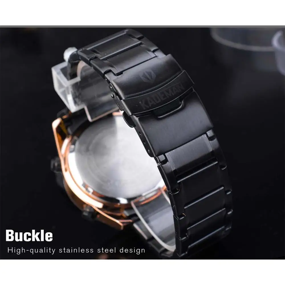 KADEMAN Fashion Male Wristwatch Multifunction Quartz Mens Watches Top Brand Black Stainless Steel Creative Dial Waterproof Clock
KADEMAN Fashion Male Wristwatch Multifunction Quartz Mens Watches Top Brand Black Stainless Steel Creative Dial Waterproof Clock