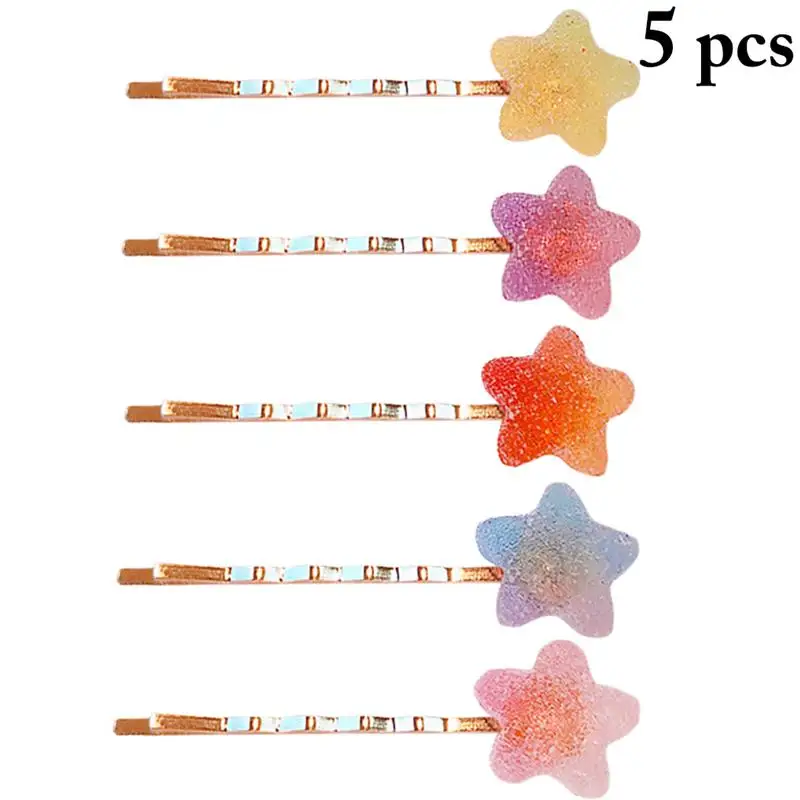 5Pcs/Set Creative Candy Colors Women Hair Clips Fashion Cute Star Decor Hair Clip Hair Pins Hair Accessories Random Color 
5Pcs/Set Creative Candy Colors Women Hair Clips Fashion Cute Star Decor Hair Clip Hair Pins Hair Accessories Random Color