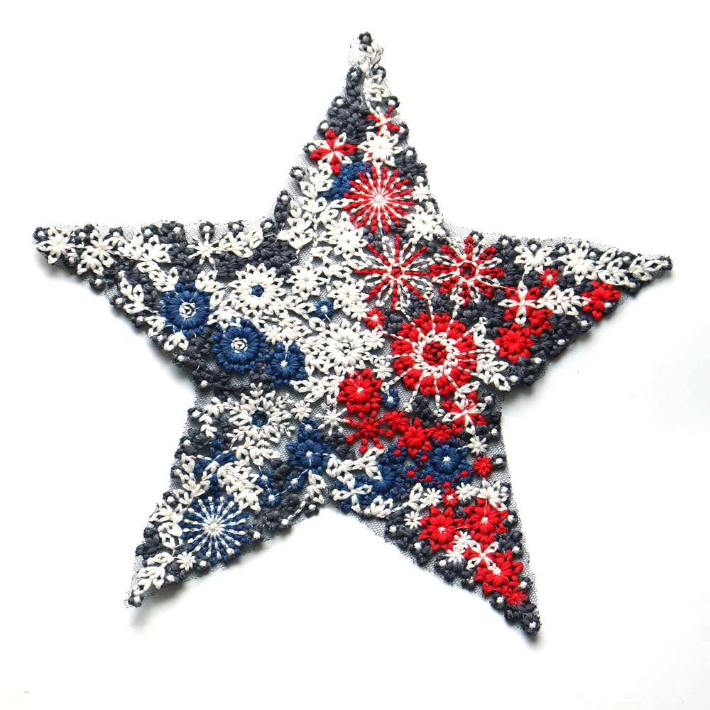 DIY Colorful star embroidered Patches for Clothing Sew on Embroidery parches ropa for dresses Water soluable flower appliques
DIY Colorful star embroidered Patches for Clothing Sew on Embroidery parches ropa for dresses Water soluable flower appliques
