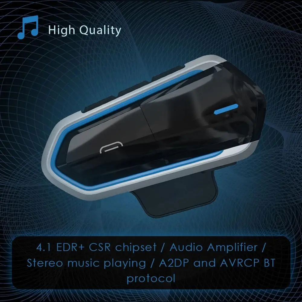 Earphone Waterproof Wireless Long Standby Helmet Headset Hands Free Easy Operation Bluetooth Motorcycle Energy Saving Music
Earphone Waterproof Wireless Long Standby Helmet Headset Hands Free Easy Operation Bluetooth Motorcycle Energy Saving Music