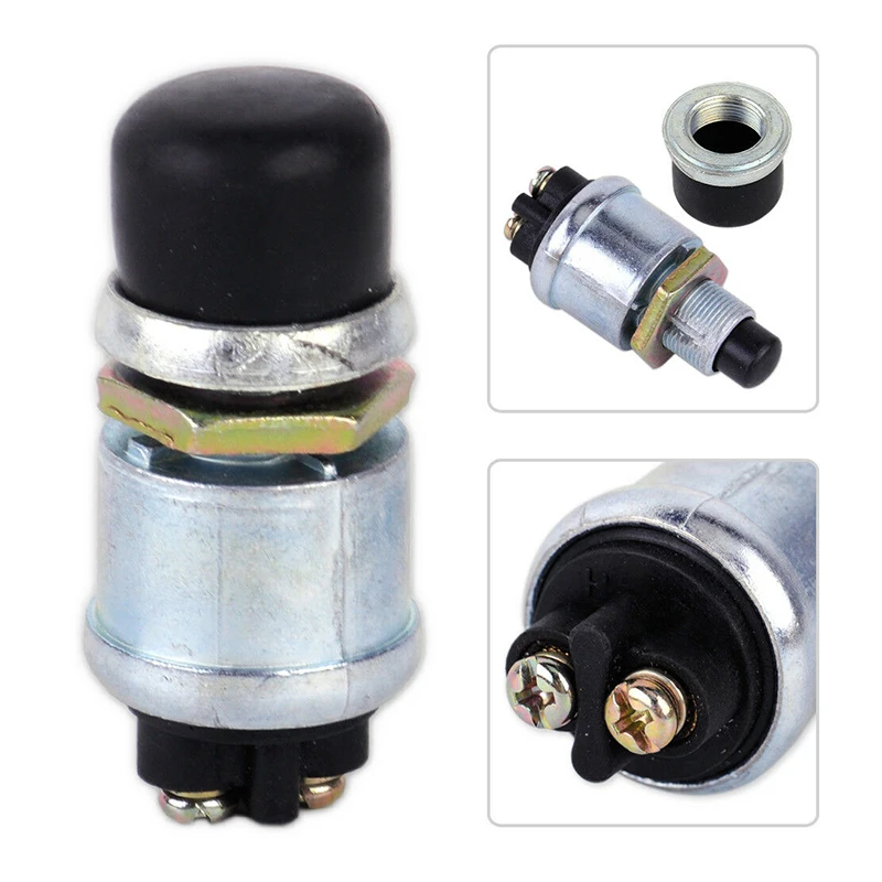 

1pc Ignition Starter Switch 60A 12VDC Truck Engine Start Waterproof Push Boat Starter Horn Replacement Button Car Switch