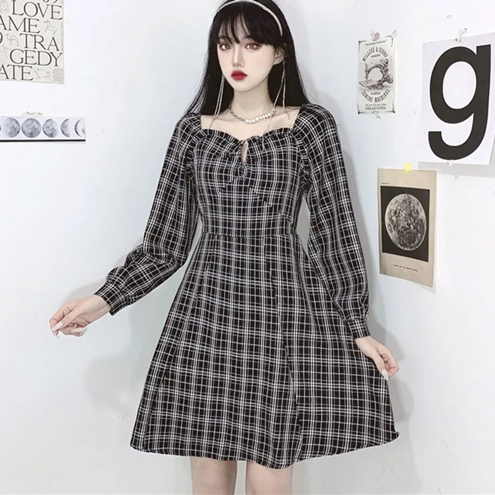 High Street Summer Dress Fashion Hipster Designer Creative Popular Simple Retro Lattice Square Collar Long Sleeve
High Street Summer Dress Fashion Hipster Designer Creative Popular Simple Retro Lattice Square Collar Long Sleeve
