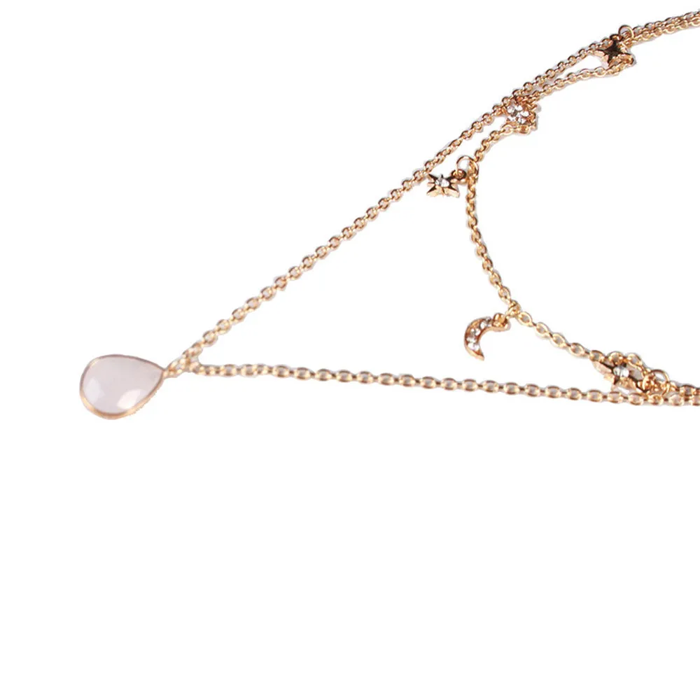 Woman Stars Water Drop Diamond Double Necklace Gemstone Pendant Wedding Gifts necklace for women 2021 
Woman Stars Water Drop Diamond Double Necklace Gemstone Pendant Wedding Gifts necklace for women 2021