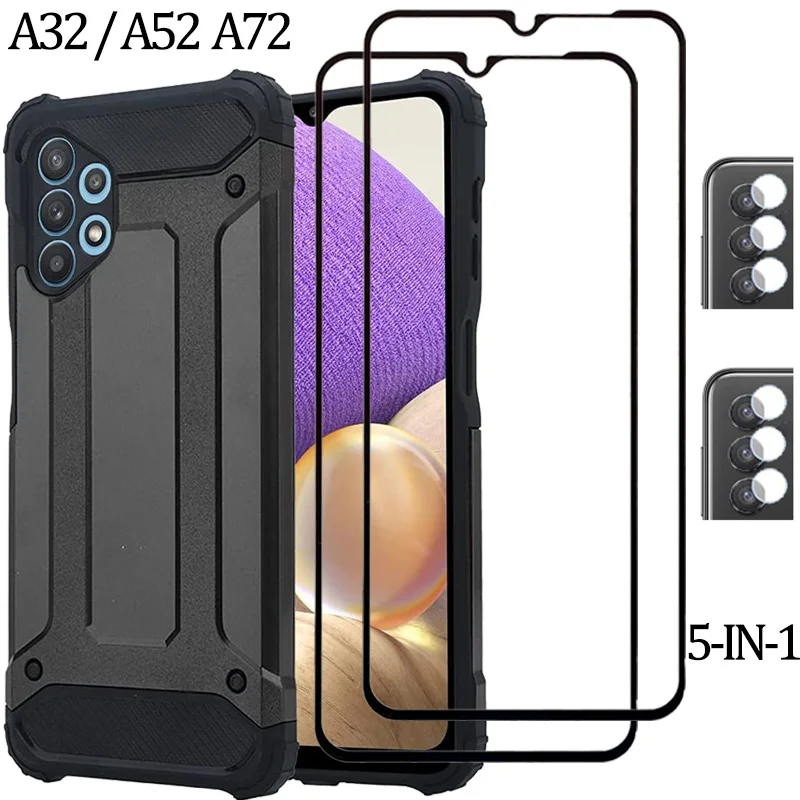 5-IN-1 Glass + Case for Samsung Galaxy A32 5G , Tough Armour Samsung A 32 Cover Silicon Galaxy A72 smartphones sansung A52 samsung a32 case protection
5-IN-1 Glass + Case for Samsung Galaxy A32 5G , Tough Armour Samsung A 32 Cover Silicon Galaxy A72 smartphones sansung A52 samsung a32 case protection