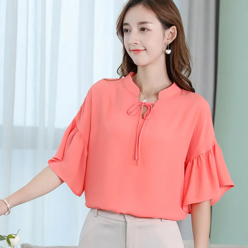 Nice Spring Summer Blouses New Korean Women Ruffles Half Sleeve Shirts Casual Office Lady Loose Tops Fashion Slim Chiffon Shirt
Nice Spring Summer Blouses New Korean Women Ruffles Half Sleeve Shirts Casual Office Lady Loose Tops Fashion Slim Chiffon Shirt