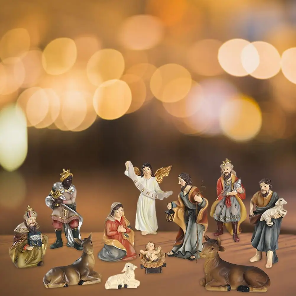 11 Pcs Christmas Nativity Scene Ornament-Nativity Scene Figurines Scene Birth Jesus Christ Resin Crafts Christmas Festive
11 Pcs Christmas Nativity Scene Ornament-Nativity Scene Figurines Scene Birth Jesus Christ Resin Crafts Christmas Festive