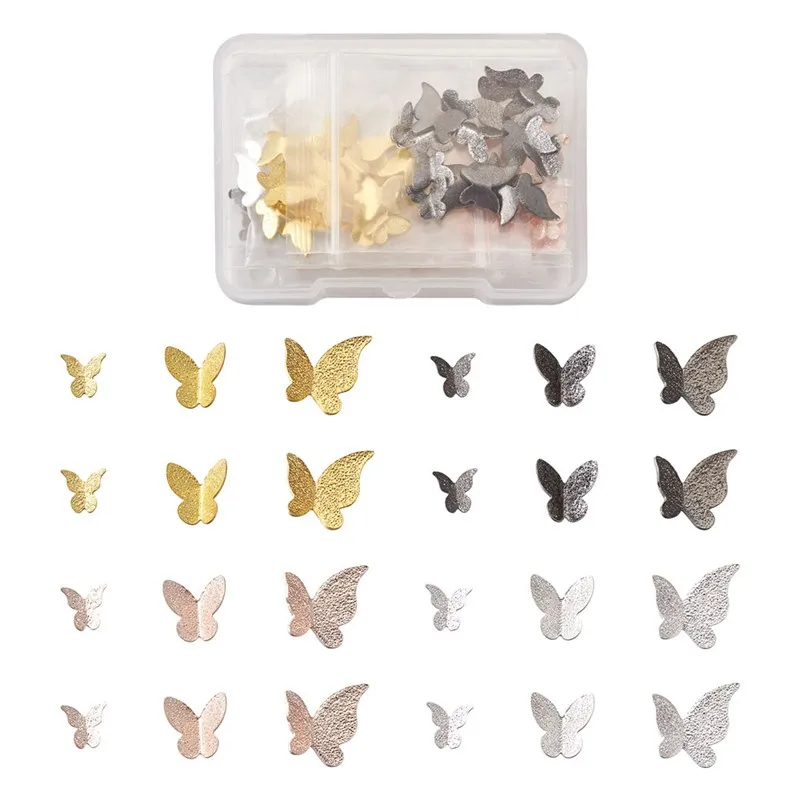 120pcs/box Textured Alloy Cabochons Butterfly UV Epoxy Resin Jewelry Making Nail Art Decoration Accessories
120pcs/box Textured Alloy Cabochons Butterfly UV Epoxy Resin Jewelry Making Nail Art Decoration Accessories