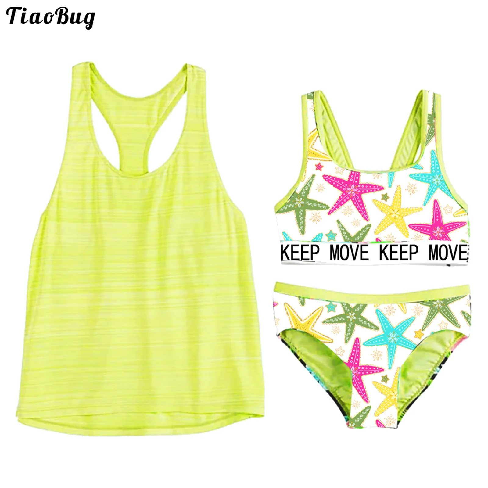 Летние комплекты для девочек TiaoBug из 3 предметов, купальник на бретельках, укороченные топы без рукавов с гоночной спиной, жилет, топы и трусы...
Летние комплекты для девочек TiaoBug из 3 предметов, купальник на бретельках, укороченные топы без рукавов с гоночной спиной, жилет, топы и трусы...