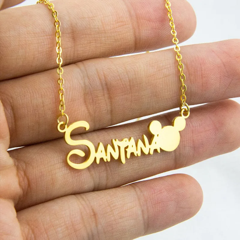 Lovely Custom Cartoon Mickey Minnie Name Necklace Stainless Steel Mouse Letter Link Chain Necklaces Customized Bijoux femme Gift
Lovely Custom Cartoon Mickey Minnie Name Necklace Stainless Steel Mouse Letter Link Chain Necklaces Customized Bijoux femme Gift