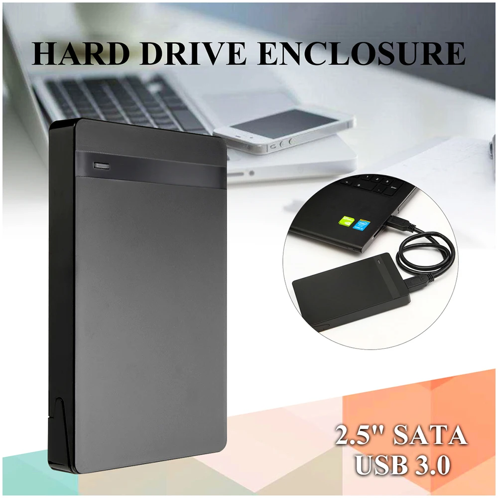 

HDD Enclosure 2.5" SATA USB 3.0 1TB External Hard Drives Portable Case Desktop Mobile Hard Disk Box