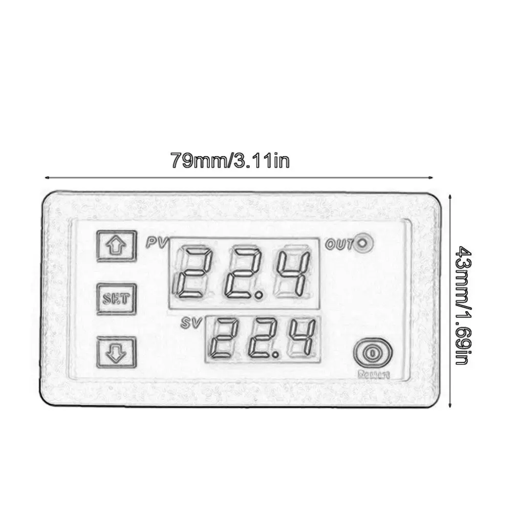 W3230 Temperature Controller Thermostat Dual LED Digital Temperature Regulator Detector Temp Meter Heat Cooler
W3230 Temperature Controller Thermostat Dual LED Digital Temperature Regulator Detector Temp Meter Heat Cooler