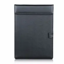 A5 Paper File Folder PU Leather Document Clipboard for Meeting Report Magnetic Drawing & Writing Pad Menu Clip Board