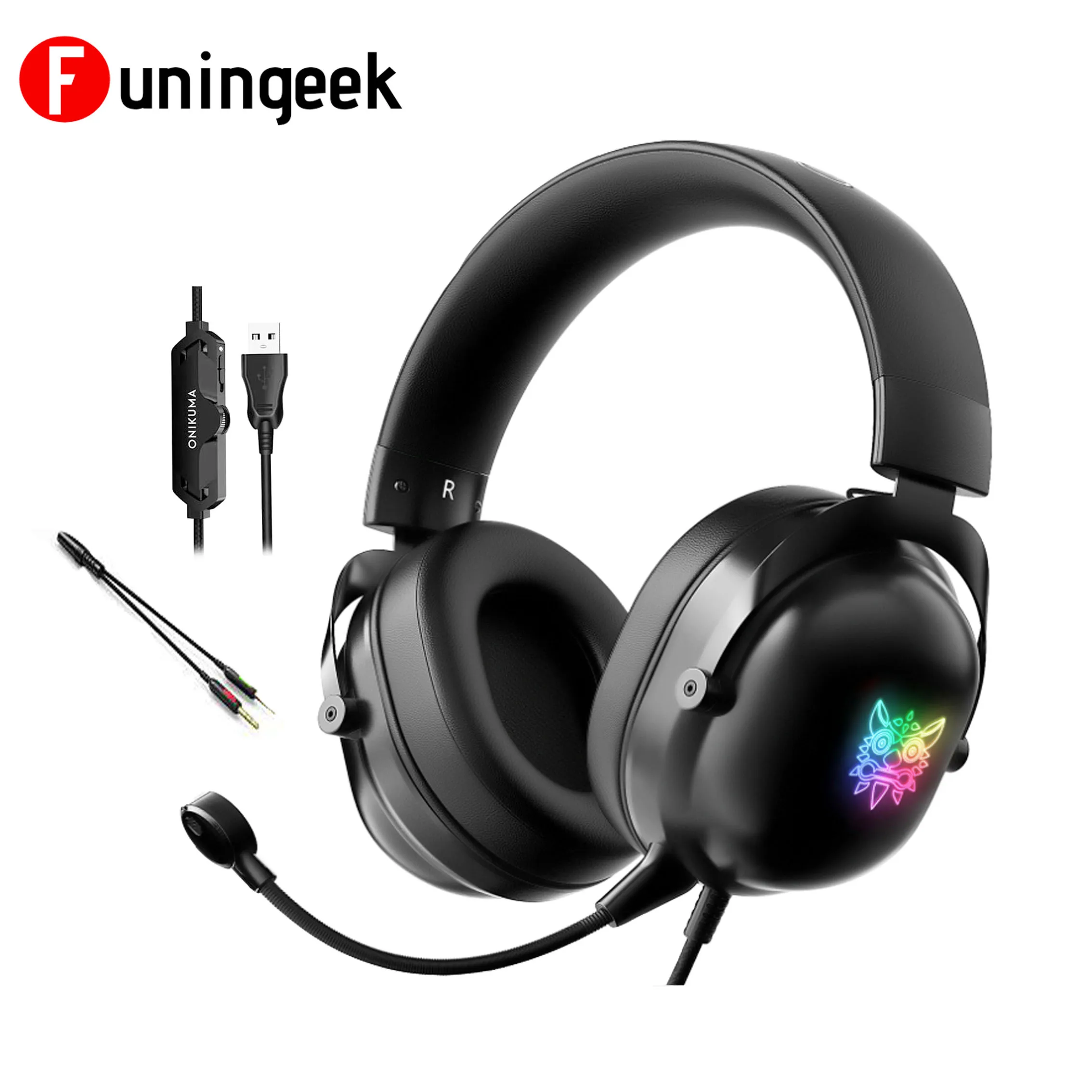 ONIKUMA X11 Gaming Headset for Xbox One,PS4,,PC,Laptop,With Mic Wired Headphone Game Computer Over Ear Headphones RGB Lights
ONIKUMA X11 Gaming Headset for Xbox One,PS4,,PC,Laptop,With Mic Wired Headphone Game Computer Over Ear Headphones RGB Lights