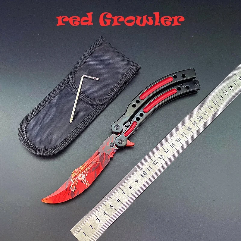 Butterfly In Knife CSGO Game Exercise Training 440C Stainless Steel Butterfiy Dull No Edge Tools Folding 3 Color Karambit Knife
Butterfly In Knife CSGO Game Exercise Training 440C Stainless Steel Butterfiy Dull No Edge Tools Folding 3 Color Karambit Knife
