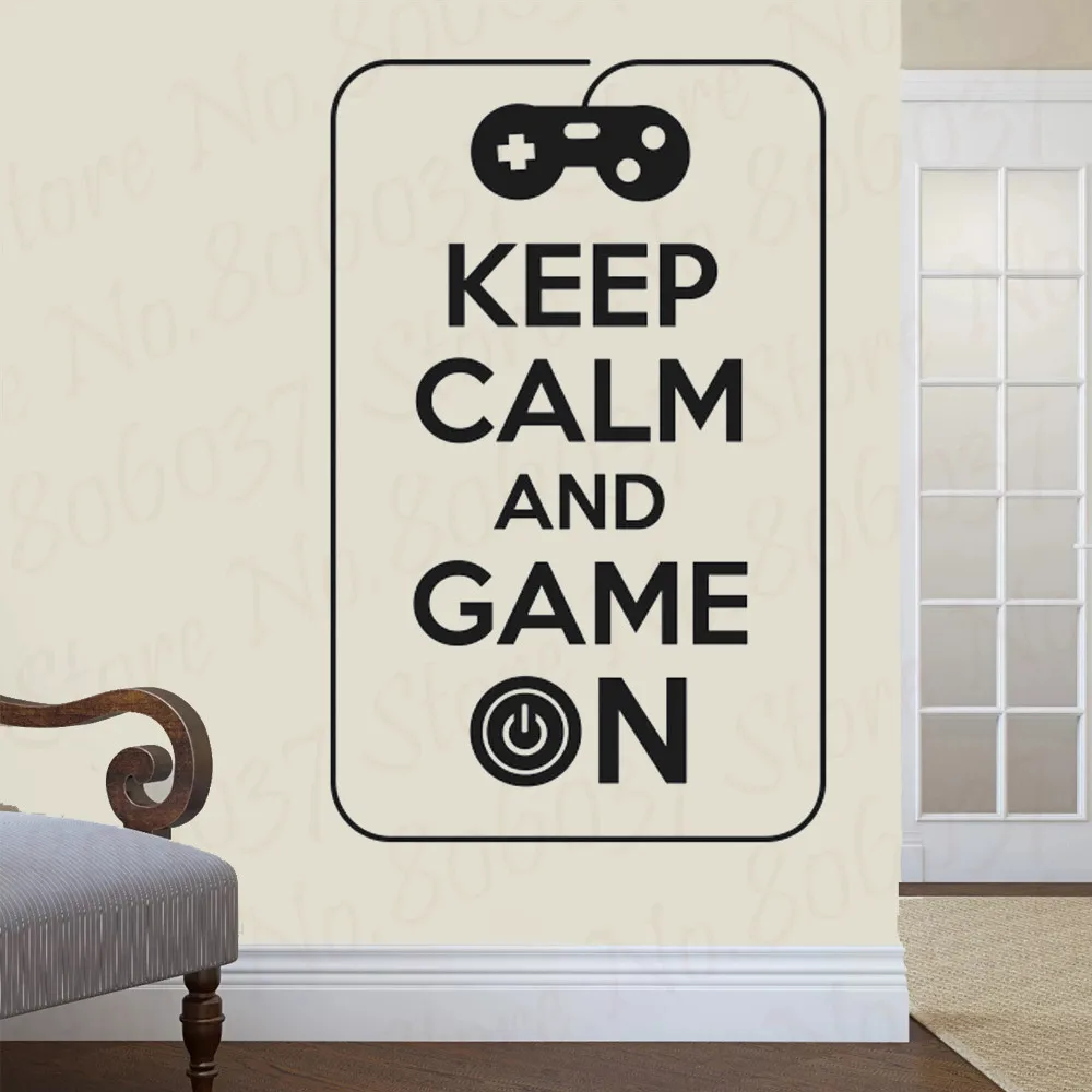 Keep Calm and Game on Door Room Wall Sticker Vinyl Wall Decal Gamer Kids Bedroom Wallpaper Poster Mural WL901
Keep Calm and Game on Door Room Wall Sticker Vinyl Wall Decal Gamer Kids Bedroom Wallpaper Poster Mural WL901