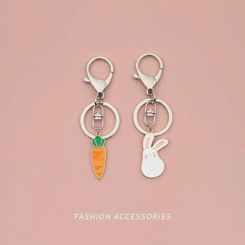 Cartoon Rabbit Carrot Keychain Cute Bunny Car Keyring Charm Bag Pendant Fashion Metal KeyChains Trinket Couple Gift Keyfob
Cartoon Rabbit Carrot Keychain Cute Bunny Car Keyring Charm Bag Pendant Fashion Metal KeyChains Trinket Couple Gift Keyfob