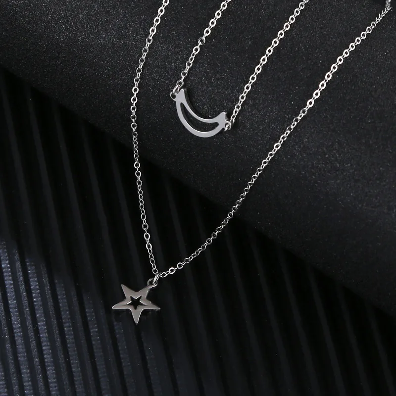 Women Fashion Star Moon Love Heart Cross Pendant Necklaces Stainless Steel Double Layer Choker Long Chain Necklace Jewelry Gifts
Women Fashion Star Moon Love Heart Cross Pendant Necklaces Stainless Steel Double Layer Choker Long Chain Necklace Jewelry Gifts