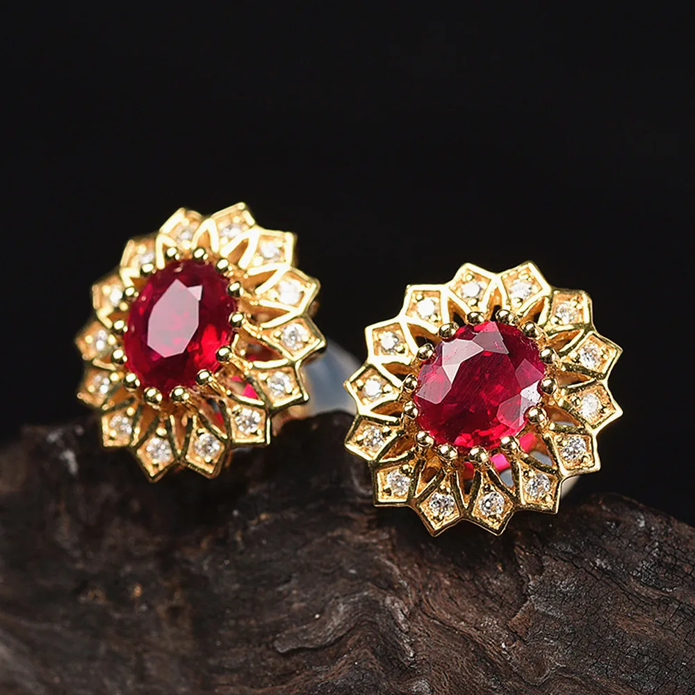 FASHION DELICATE FLOWER RED CRYSTAL RUBY GEMSTONES DIAMONDS STUD EARRINGS FOR WOMEN 18K GOLD COLOR JEWELRY BRINCOS BIJOUX GIFTS
FASHION DELICATE FLOWER RED CRYSTAL RUBY GEMSTONES DIAMONDS STUD EARRINGS FOR WOMEN 18K GOLD COLOR JEWELRY BRINCOS BIJOUX GIFTS