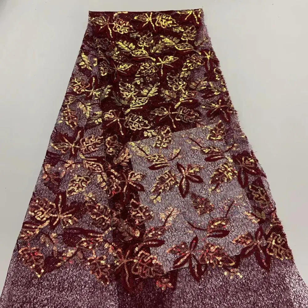 African Burgundy Sequins Fabric 2020 High Quality French Indian Sequined Mesh Tulle Laces For Evening Party Wedding Dresses Lace
African Burgundy Sequins Fabric 2020 High Quality French Indian Sequined Mesh Tulle Laces For Evening Party Wedding Dresses Lace