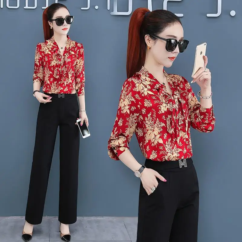 Blouse Women Shirt Women's Chiffon Shirt With Long Sleeves V Collar Blouse Spring Autumn Clothing Blusas Mujer De Moda
Blouse Women Shirt Women's Chiffon Shirt With Long Sleeves V Collar Blouse Spring Autumn Clothing Blusas Mujer De Moda