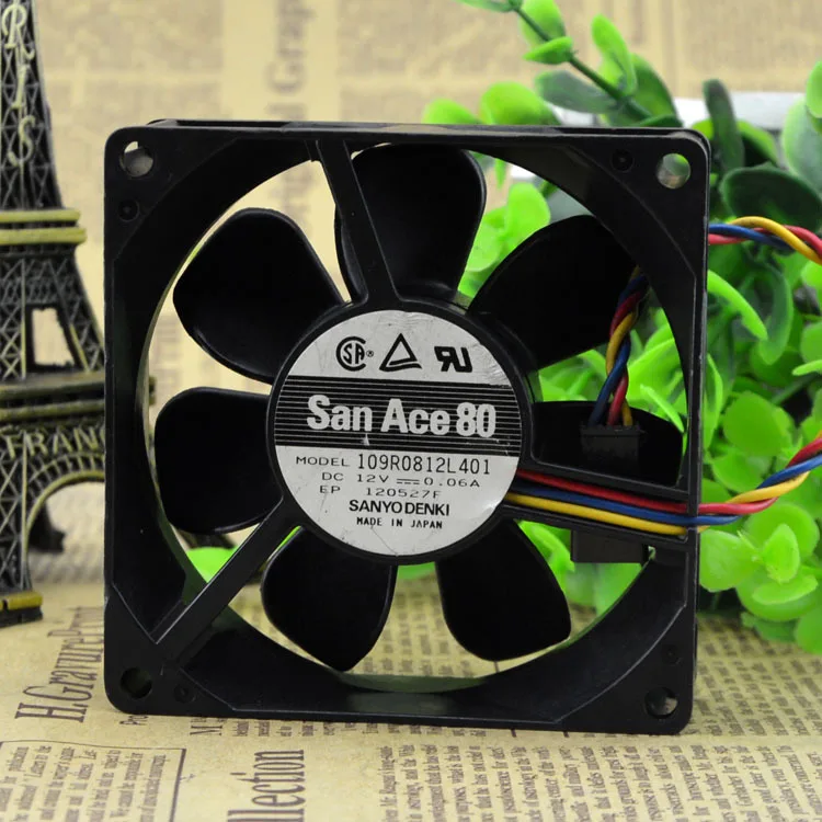 Вентилятор шасси для SANYO/Sanyo 8 см 8025 12 В 0 06a supermute 109R0812L401|Кулеры и системы охлаждения