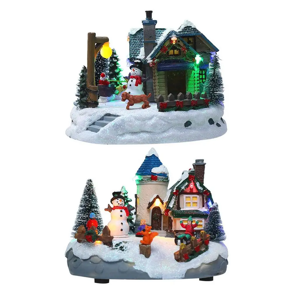 Christmas Scene Village Houses Music House Figurine Collectable Resin Winter Snow Christmas Village Building With Warm Colorfu
Christmas Scene Village Houses Music House Figurine Collectable Resin Winter Snow Christmas Village Building With Warm Colorfu