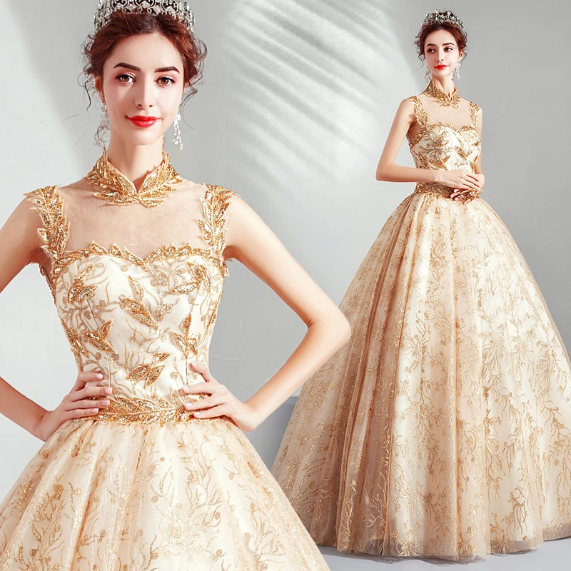 Golden Beaded Sequins Bridesmaid Bridesmaid Wedding Toast Long Dress Starlight Party Evening Birthday Dress
Golden Beaded Sequins Bridesmaid Bridesmaid Wedding Toast Long Dress Starlight Party Evening Birthday Dress