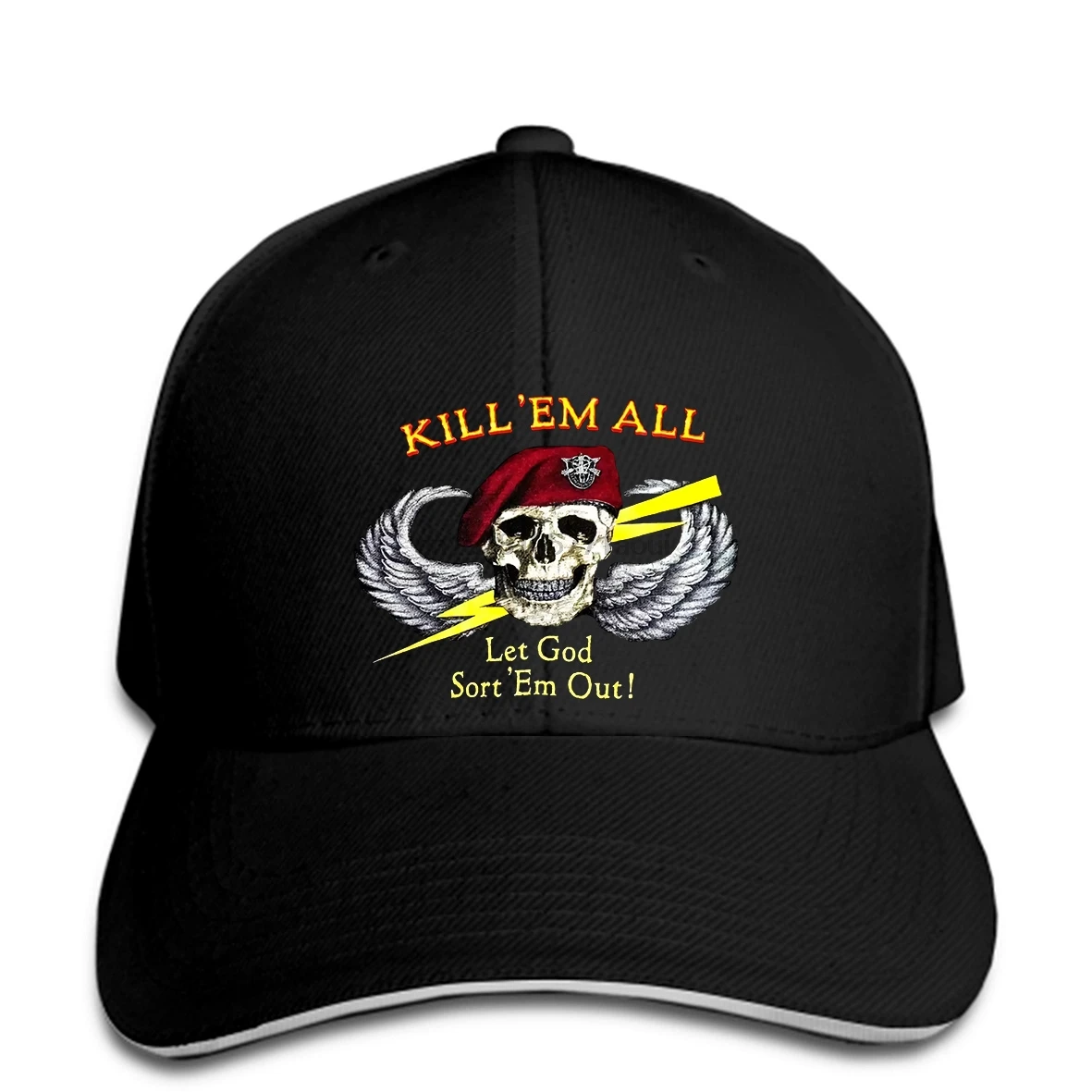 Baseball cap Print hat JRS Enterprises 1986 Kill Em All Let God Sort Em Out Baseball caps
Baseball cap Print hat JRS Enterprises 1986 Kill Em All Let God Sort Em Out Baseball caps