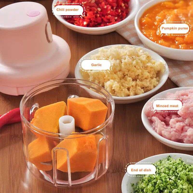Wireless Electric Garlic Machine Food Chopper Meat Cutter Stainless steel Blade Mini Grinder Shredder mixed Kitchen Grinder
Wireless Electric Garlic Machine Food Chopper Meat Cutter Stainless steel Blade Mini Grinder Shredder mixed Kitchen Grinder