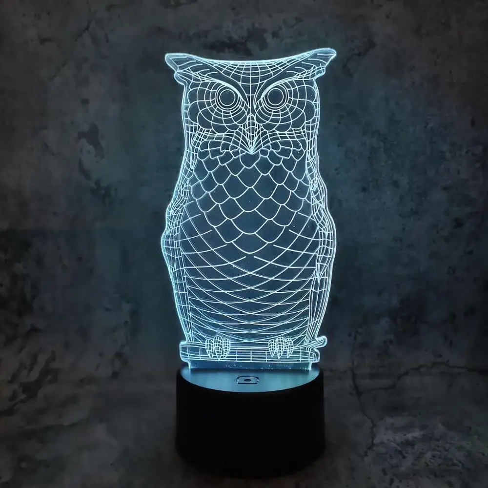 Owl LED 3D illusion Table Lamp Touch Remote Control Nightlight Bedroom Decor Animal Lighting Birthday Christmas Gift For Kids
Owl LED 3D illusion Table Lamp Touch Remote Control Nightlight Bedroom Decor Animal Lighting Birthday Christmas Gift For Kids