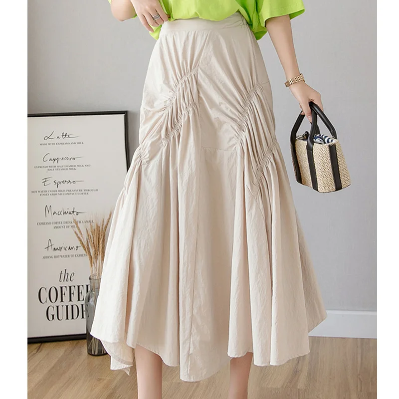 WICCON 2022 New Fashion Autumn Irregular Pleated Skirt Women Solid Vintage Loose Casual Korean Faldas Mujer Moda Tide
WICCON 2022 New Fashion Autumn Irregular Pleated Skirt Women Solid Vintage Loose Casual Korean Faldas Mujer Moda Tide