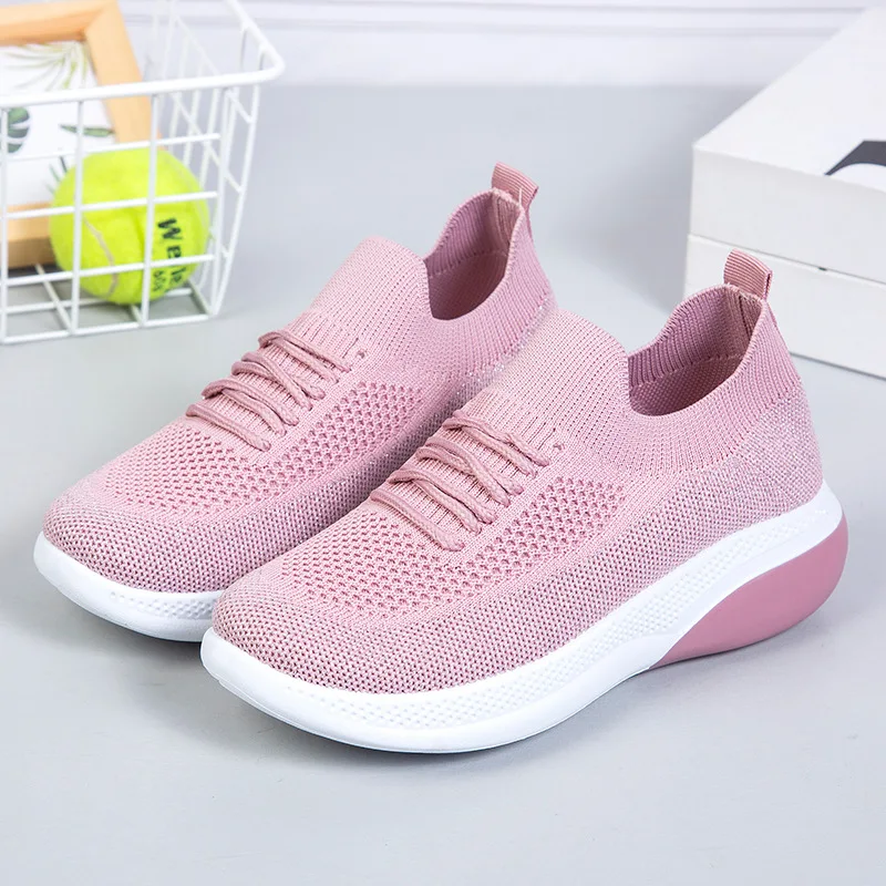 New Style Flying Woven Women's Shoes Mesh Breathable Casual Shoes Soft Sole Comfortable Thick Bottom Sneakers Mother Women Shoes
New Style Flying Woven Women's Shoes Mesh Breathable Casual Shoes Soft Sole Comfortable Thick Bottom Sneakers Mother Women Shoes