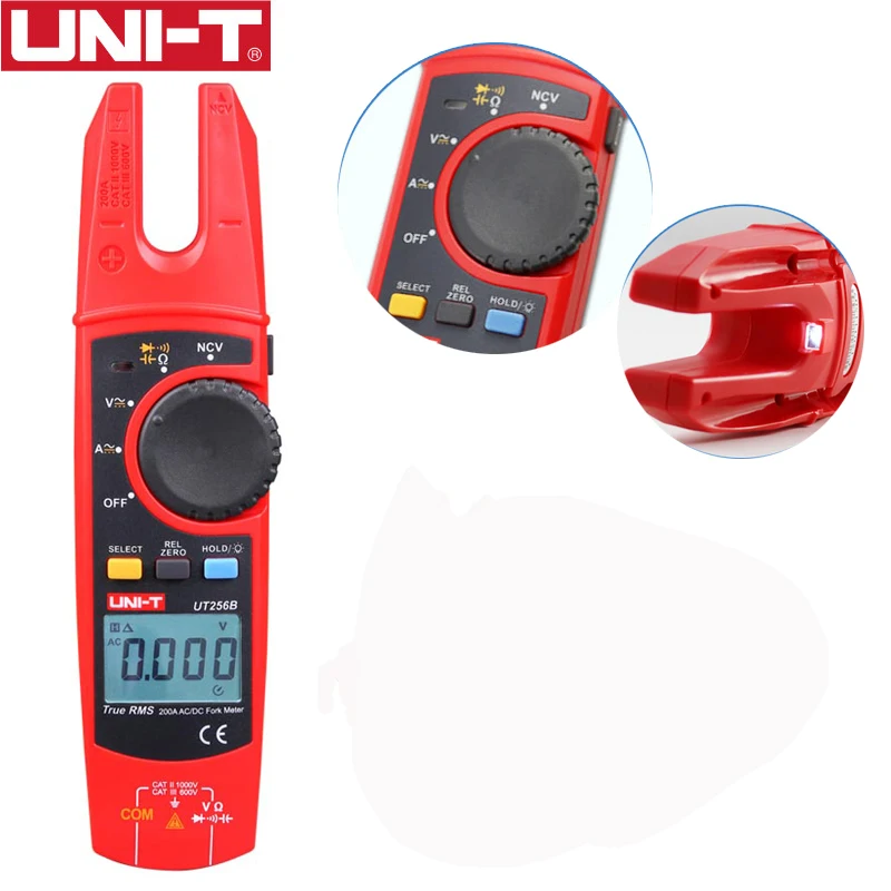 UNI-T UT256B Digital True RMS Fork Multimeter Auto Range 200A AC DC Current Clamp Meters Capacitance NCV Test
UNI-T UT256B Digital True RMS Fork Multimeter Auto Range 200A AC DC Current Clamp Meters Capacitance NCV Test