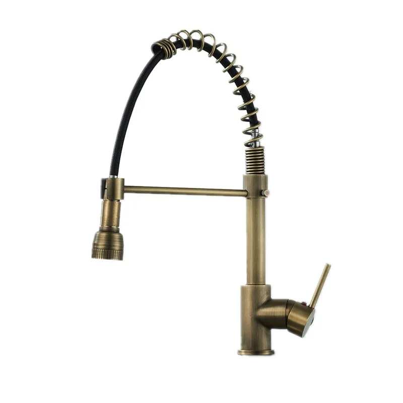 Kitchen Sink Hot and Cold Tap Antique Brass Kitchen Faucet Deck Mounted Mixer Tap 360 Degree Rotation Stream Sprayer Nozzle 
Kitchen Sink Hot and Cold Tap Antique Brass Kitchen Faucet Deck Mounted Mixer Tap 360 Degree Rotation Stream Sprayer Nozzle