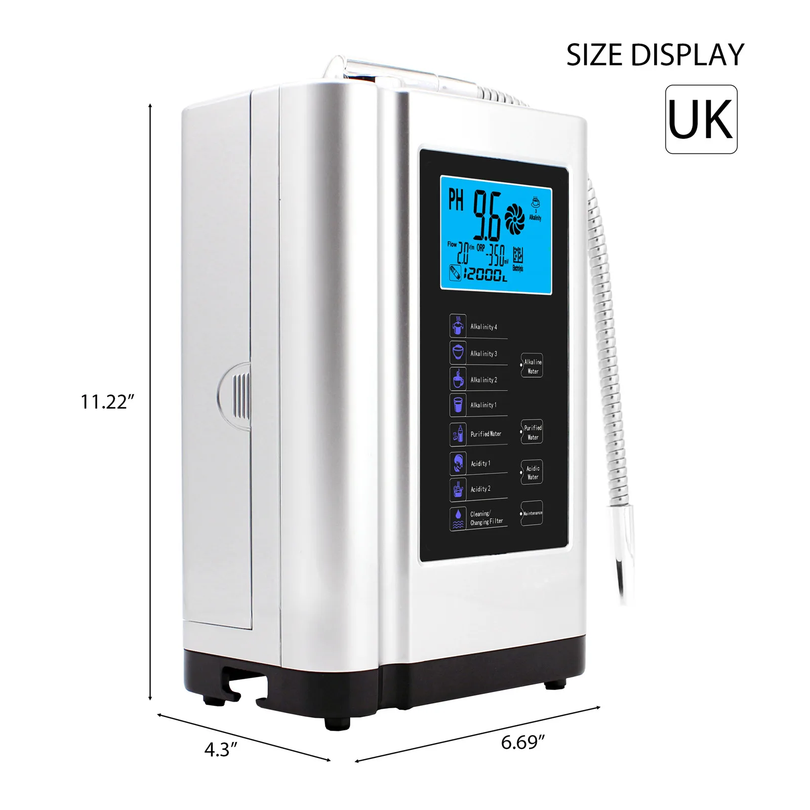 Alkaline Water Ionizer Purifier Device Filter Touch LCD PH3.5-10.5 6000L Washer Purified Machine Kitchen Faucet Filtration Tools
Alkaline Water Ionizer Purifier Device Filter Touch LCD PH3.5-10.5 6000L Washer Purified Machine Kitchen Faucet Filtration Tools