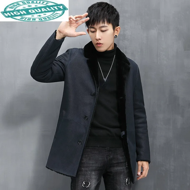 Coat Natural Men Warm Real Fur Jacket Male Midi Korean Wool Coats Man's Winter Trench Abrigo Hombre SQQ740
Coat Natural Men Warm Real Fur Jacket Male Midi Korean Wool Coats Man's Winter Trench Abrigo Hombre SQQ740