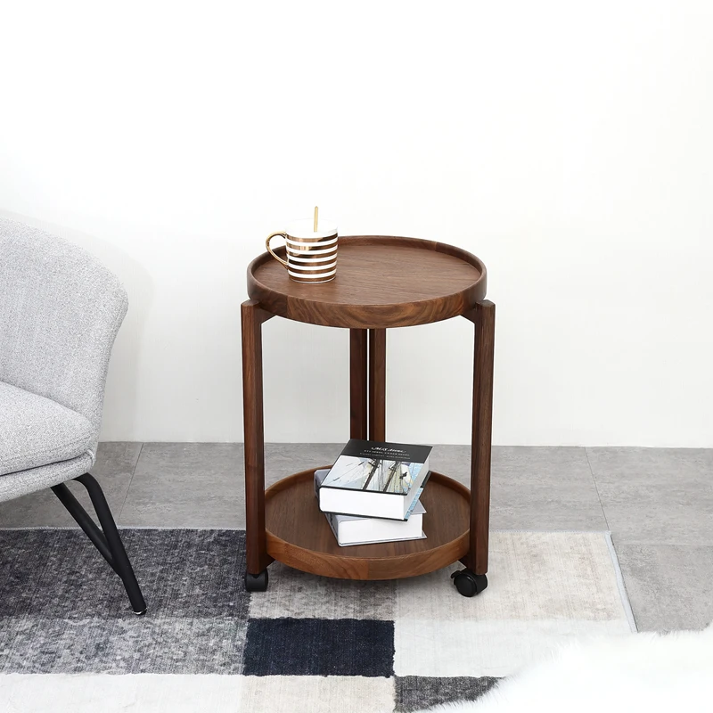 zq Movable Small Coffee Table Walnut Living Room Sofa Side Table Simple with Wheels Trolley Corner Table
zq Movable Small Coffee Table Walnut Living Room Sofa Side Table Simple with Wheels Trolley Corner Table